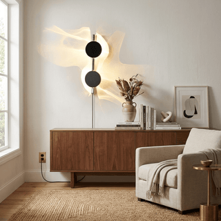 Kinetic Shadow Plug-in Wall Lamp-Neutral Decor