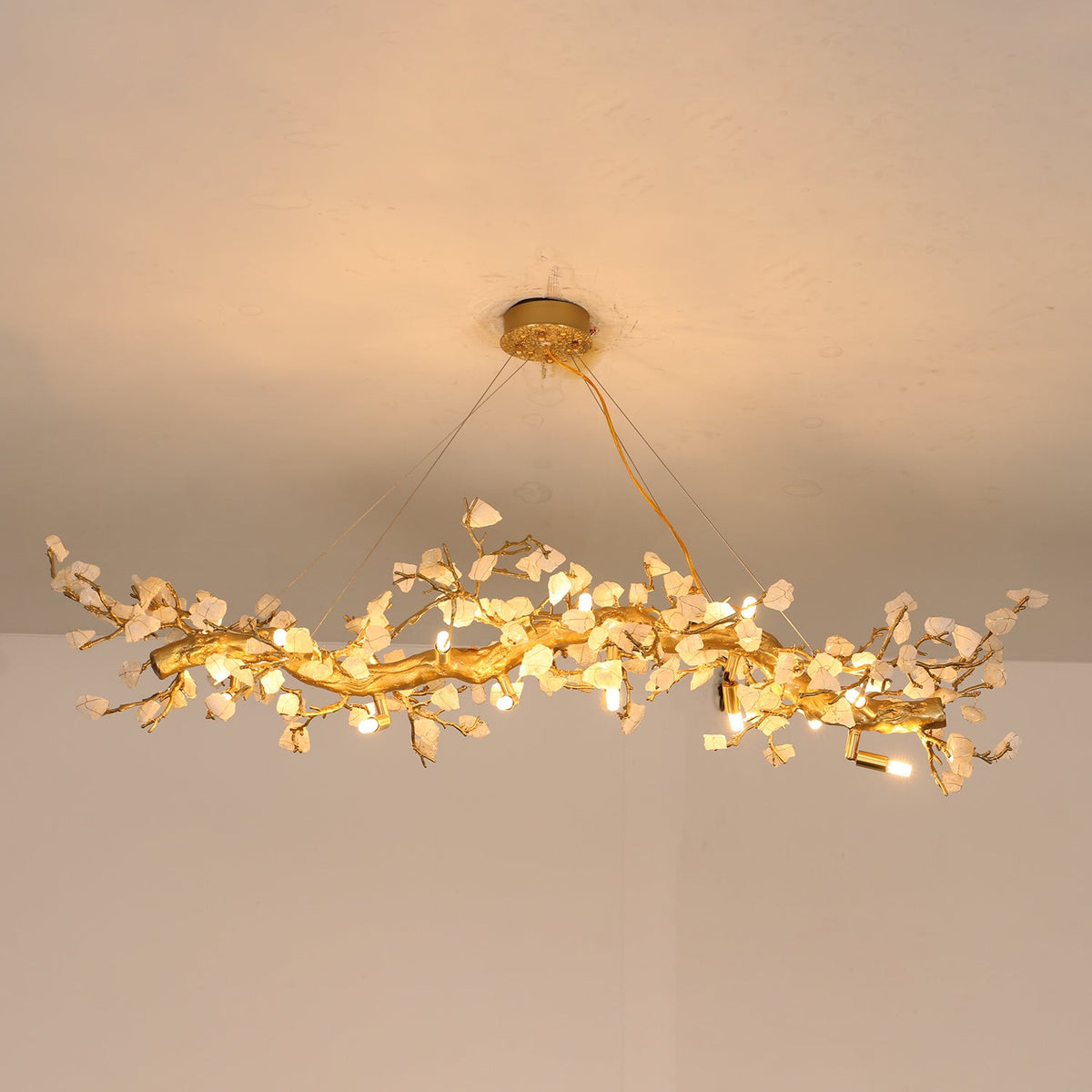 Casterford Lustre Linéaire À Branches En Pierre Blanche – vue 15