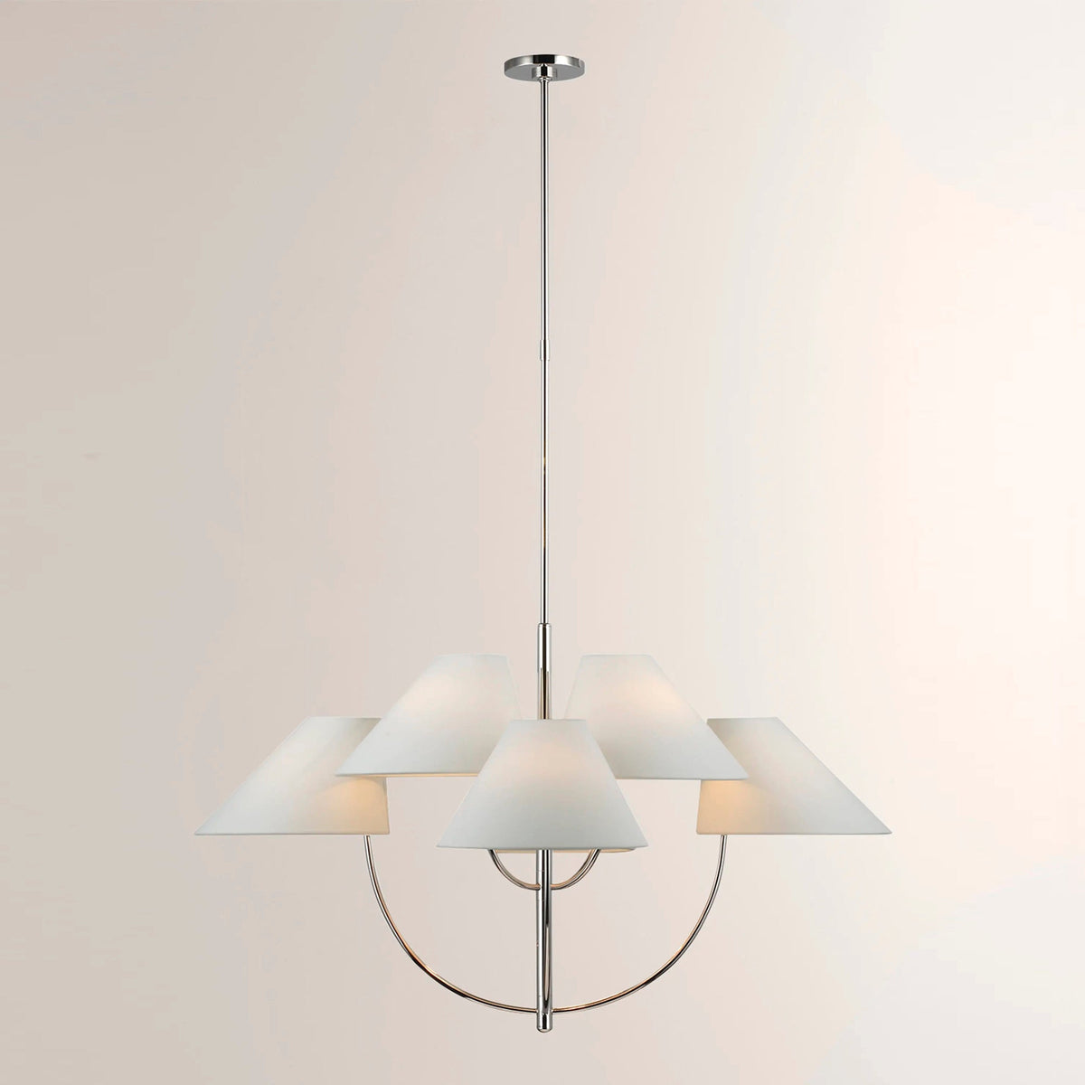 Vereria Lustre Tissu Laiton Industriel Vintage