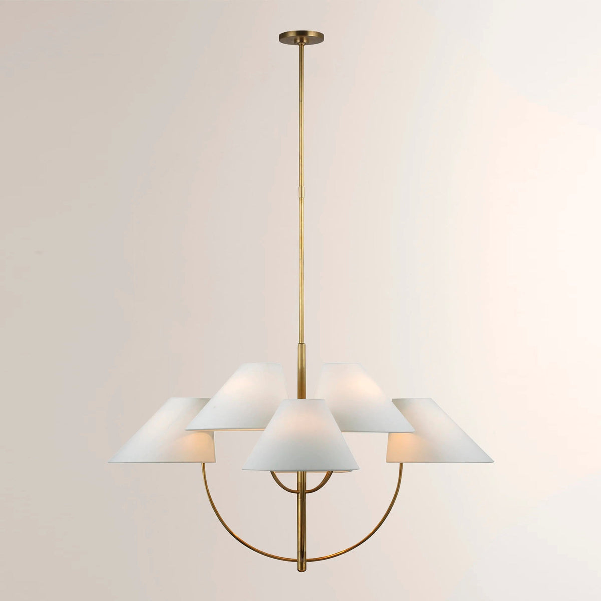 Vereria Lustre Tissu Laiton Industriel Vintage