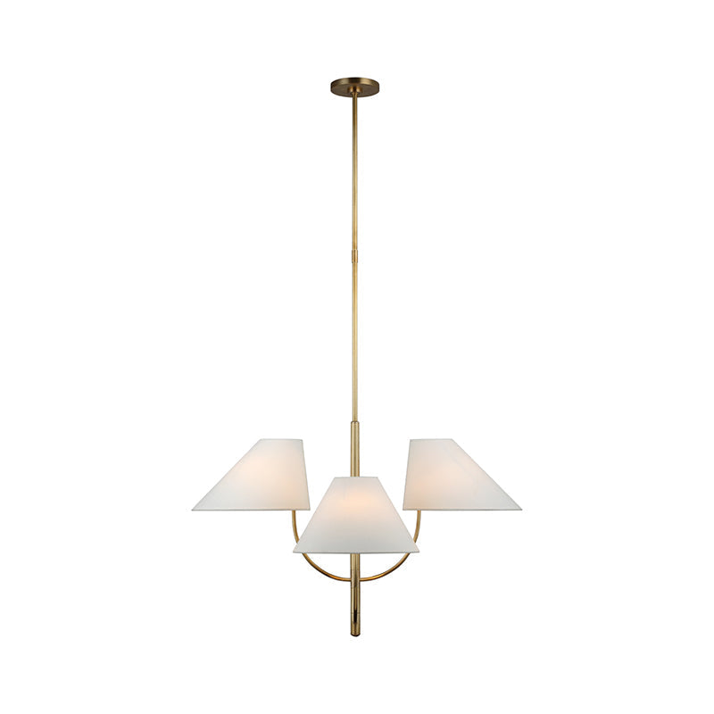Vereria Lustre Tissu Laiton Industriel Vintage