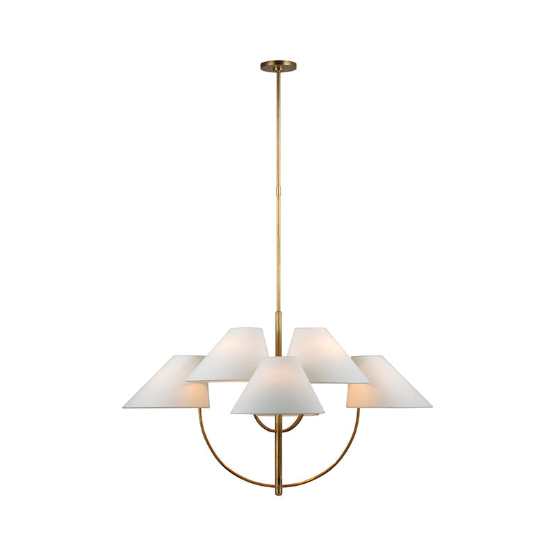 Vereria Lustre Tissu Laiton Industriel Vintage