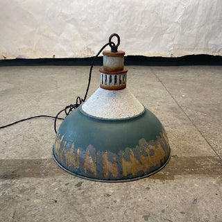 Avynor Suspension Métal Bleu Industriel Vintage