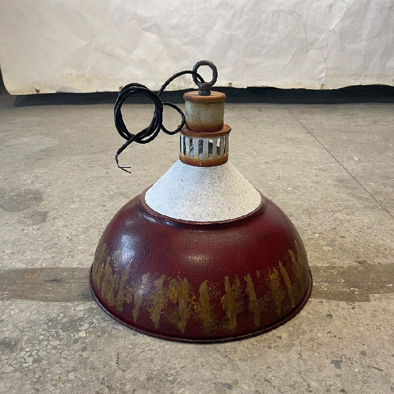 Miranne Suspension Métal Bleu Industriel Vintage