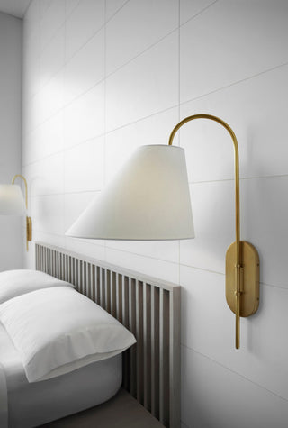 Nyphaiel Applique Murale Laiton Tissu Minimaliste Moderne