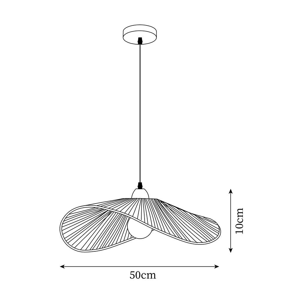 Pendant Lamp Woven Hemp Shade Sculptural Natural Modern-Neutral Decor