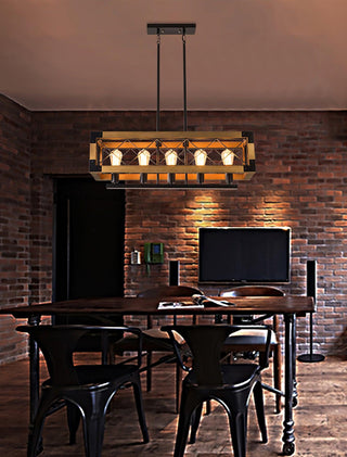 Grid Lustre Rectangulaire Pour Îlot de Cuisine