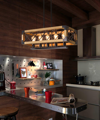 Grid Lustre Rectangulaire Pour Îlot de Cuisine