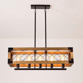 Grid Lustre Rectangulaire Pour Îlot de Cuisine