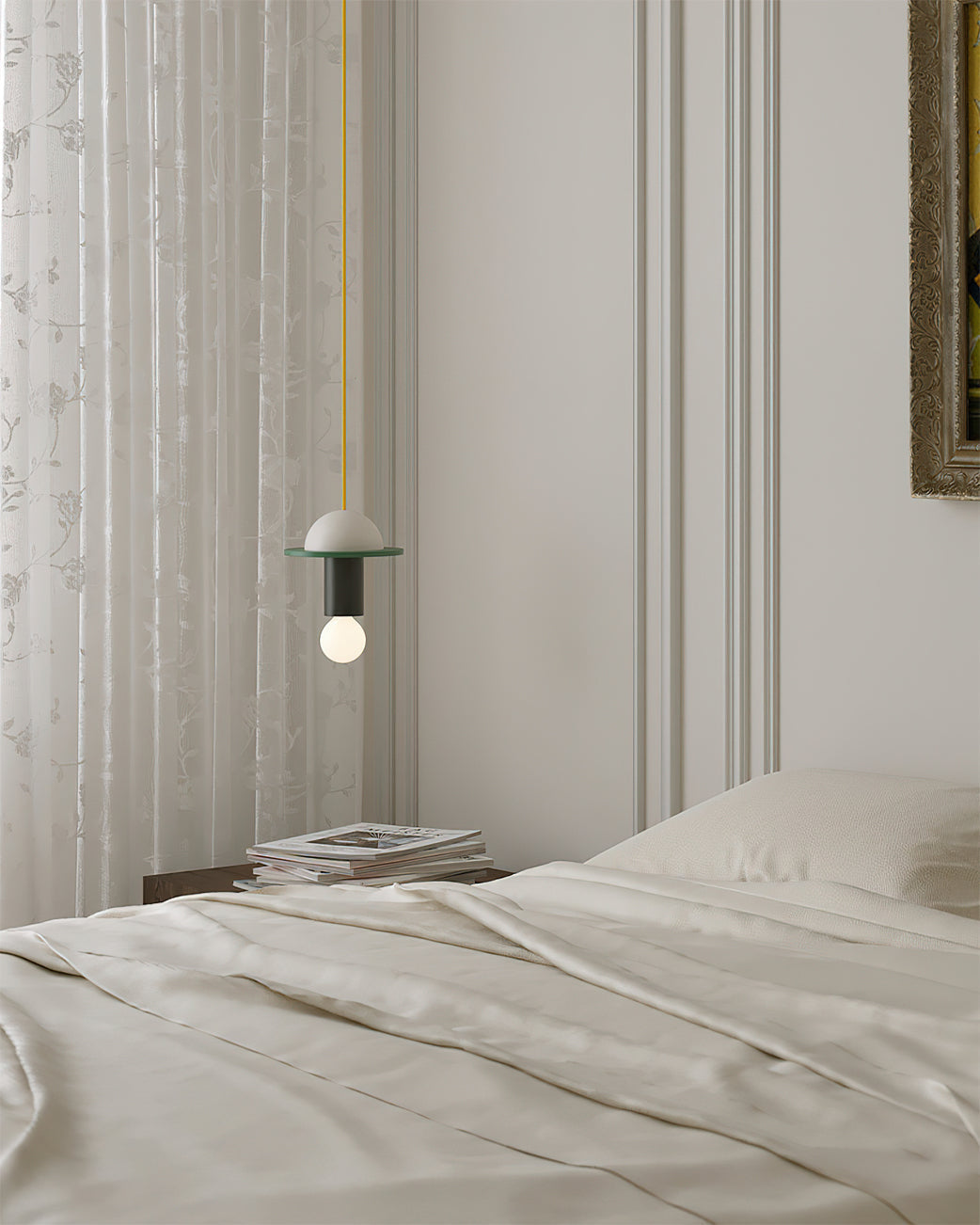 Dimension diagram for Klee Geometric Pendant Light Model B.