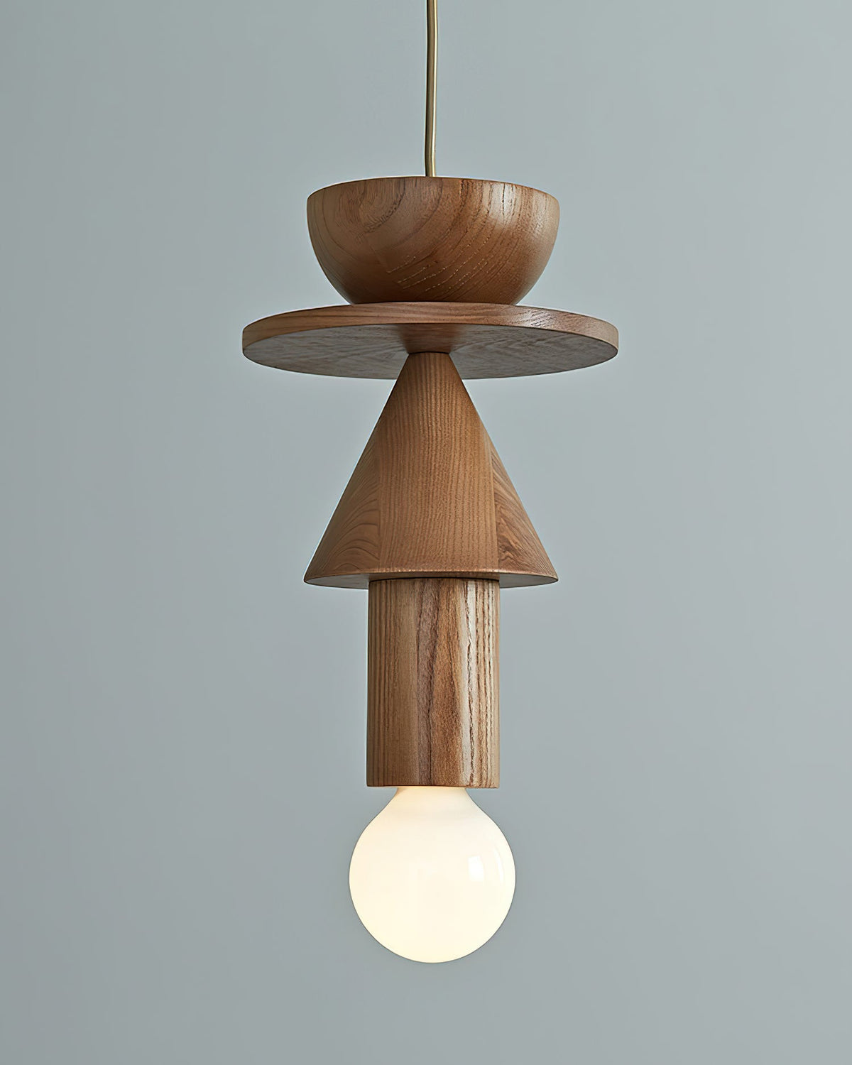 The Vanya pendant light shown against a dark-colored wall.