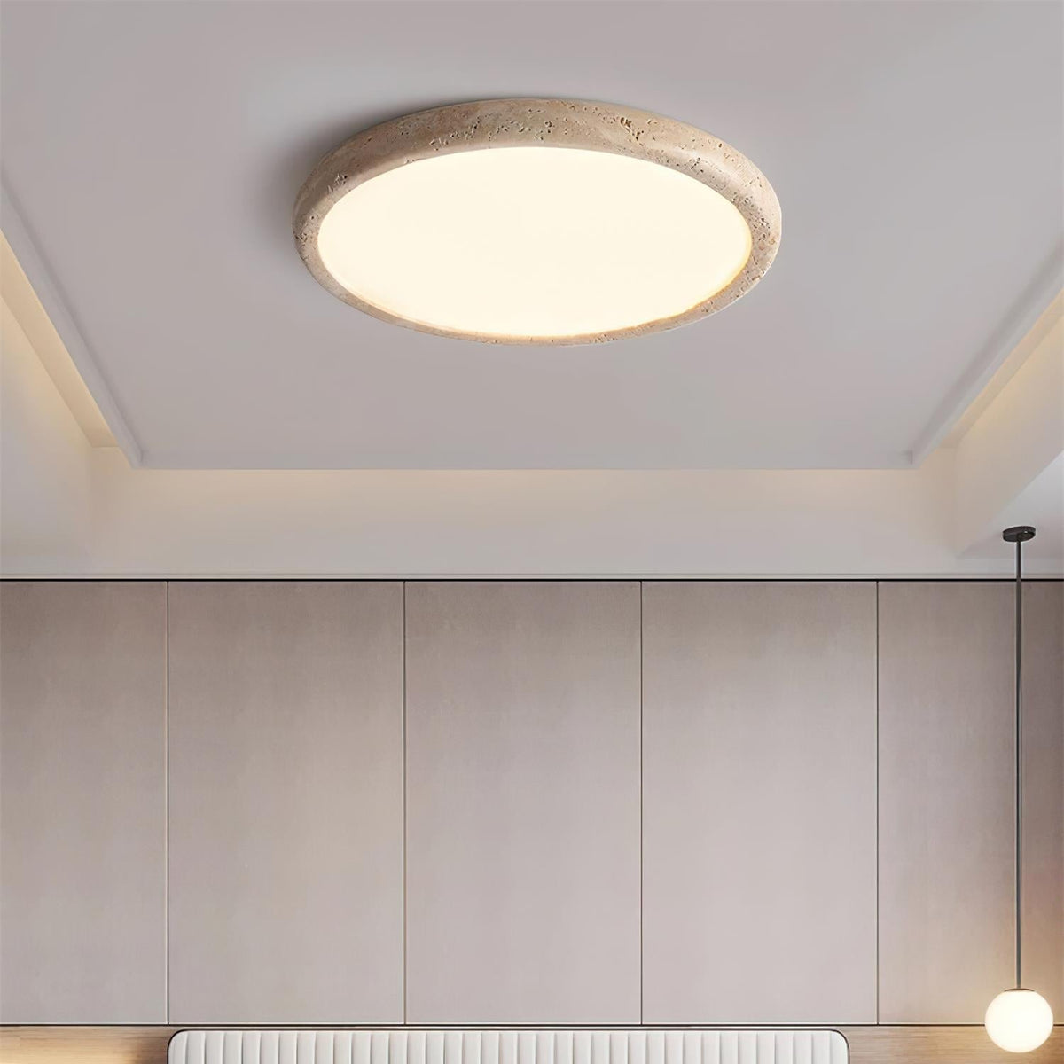 Ciro Travertine Ceiling Light-Neutral Decor