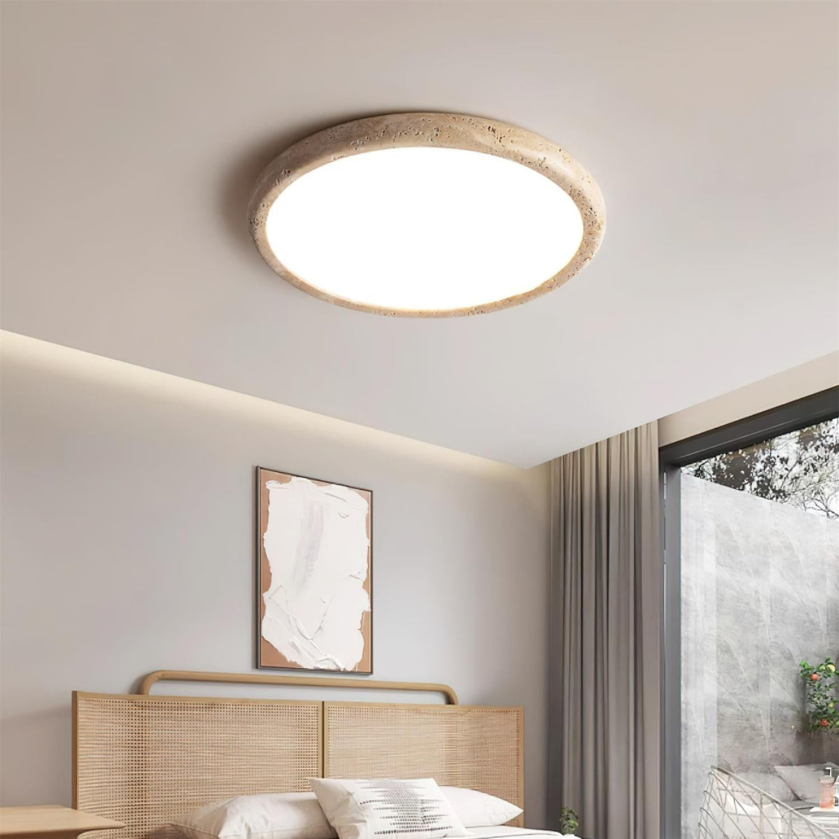 Ciro Travertine Ceiling Light-Neutral Decor