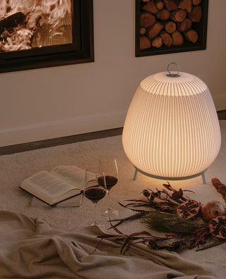 Nancy Lampe de Table en Tissu Moderne