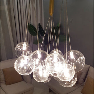 Valentina  Suspension Bubble Moderne Métal/Verre Transparent/Étoilé Salon
