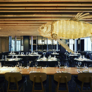 Lustra Lustre Bois Poisson Artisanal