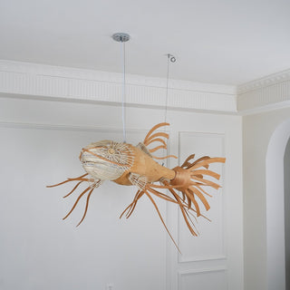 Lustra Lustre Bois Poisson Artisanal