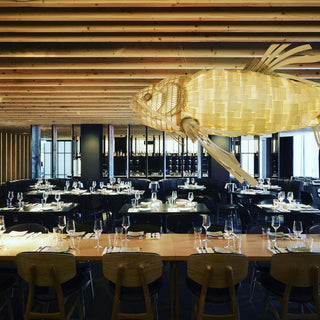 Lustra Lustre Bois Poisson Artisanal