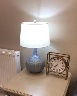 Deyra Lampe de Table en Céramique Et Tissu