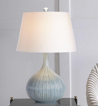 Deyra Lampe de Table en Céramique Et Tissu