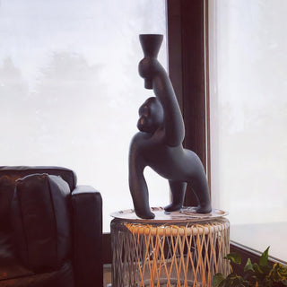 Zasolil Lampadaire Artiste en Résine Gorille