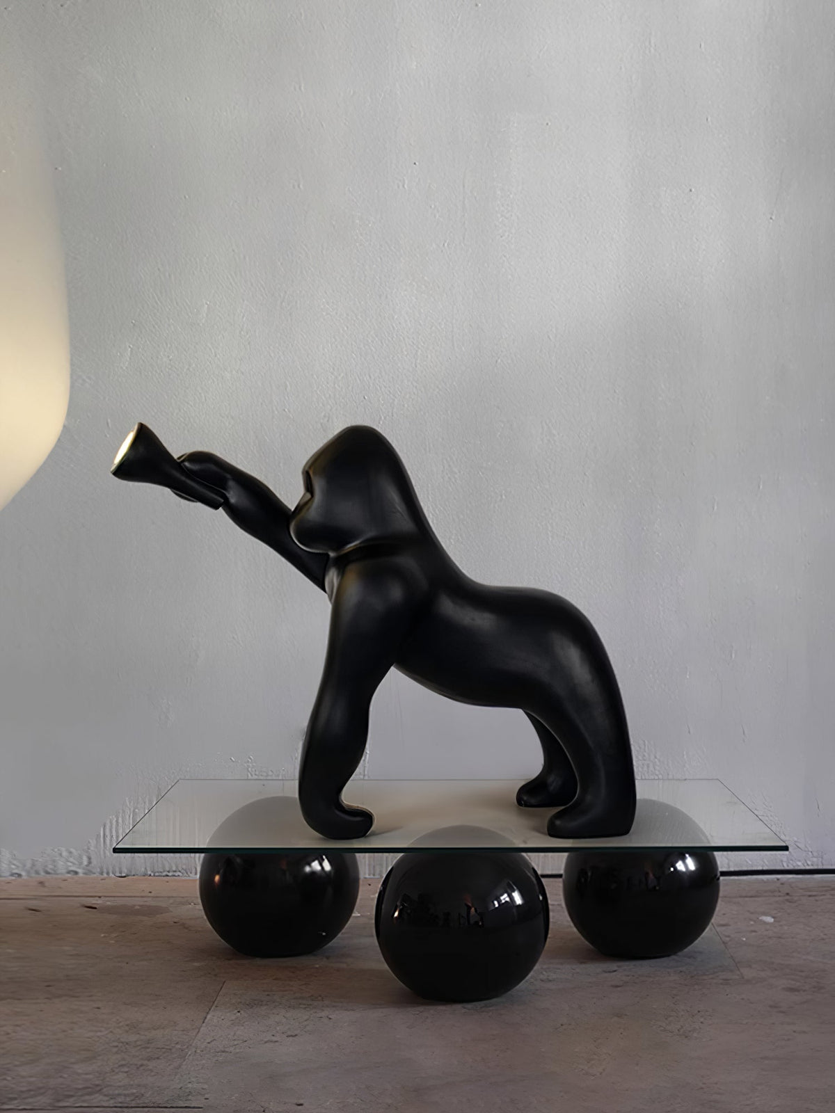 Zasolil Lampadaire Artiste en Résine Gorille