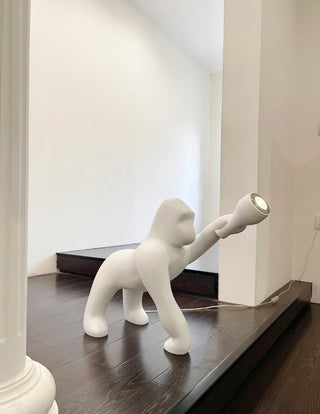 Zasolil Lampadaire Artiste en Résine Gorille