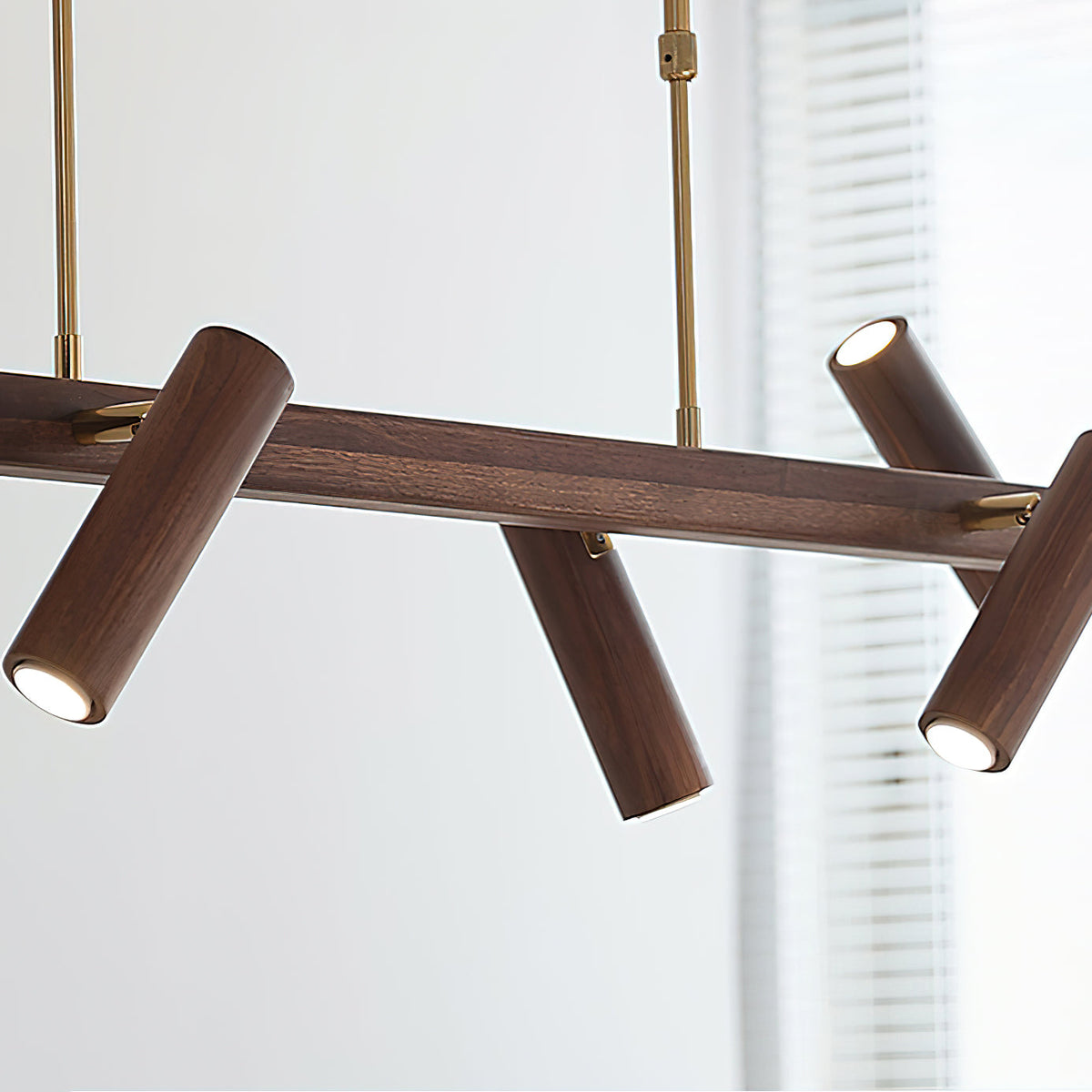Product dimensions of the Konnect Wood Chandelier: L 47.2″ x H 6.7″.