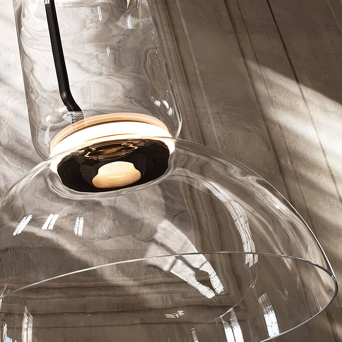 Virelo Stacked Glass Cylinder Pendant Light-Neutral Decor