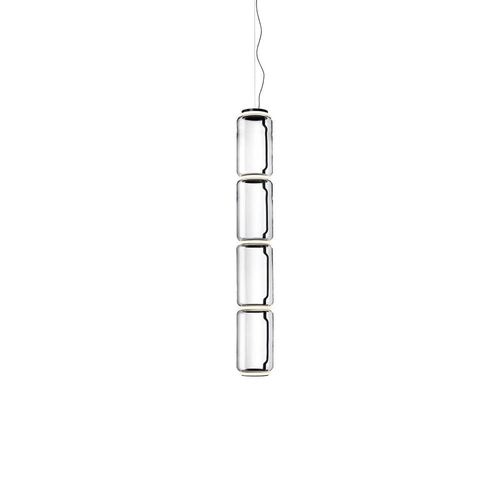 Virelo Stacked Glass Cylinder Pendant Light-Neutral Decor