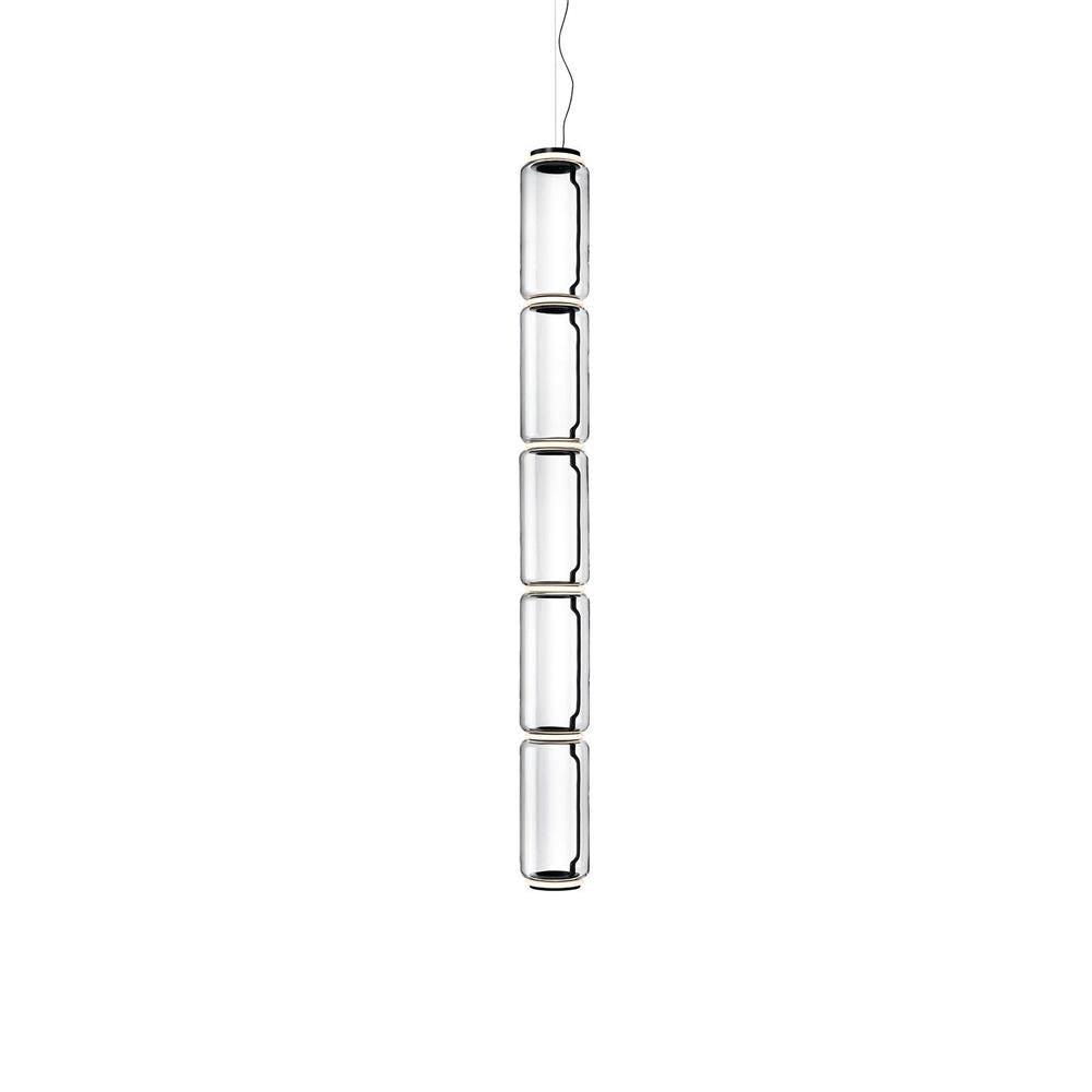 Virelo Stacked Glass Cylinder Pendant Light-Neutral Decor