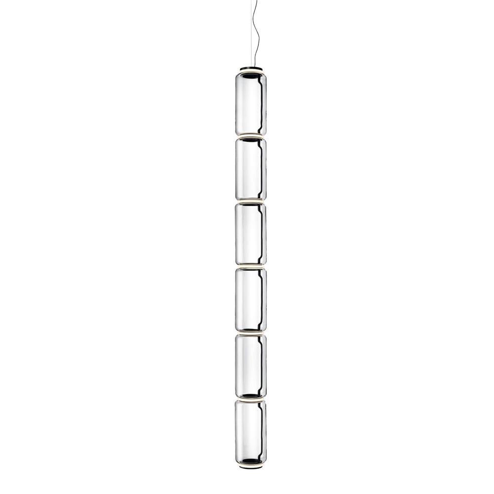 Virelo Stacked Glass Cylinder Pendant Light-Neutral Decor