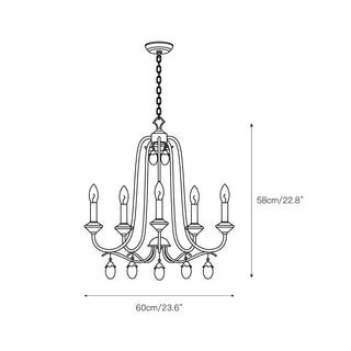 Ocara Lustre Cristal Laiton Industriel Vintage Luxe