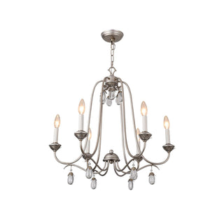 Ocara Lustre Cristal Laiton Industriel Vintage Luxe