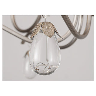 Ocara Lustre Cristal Laiton Industriel Vintage Luxe