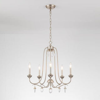 Ocara Lustre Cristal Laiton Industriel Vintage Luxe