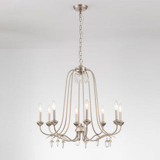 Ocara Lustre Cristal Laiton Industriel Vintage Luxe