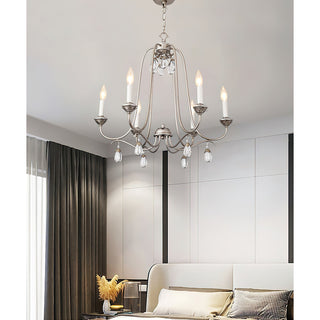 Ocara Lustre Cristal Laiton Industriel Vintage Luxe