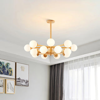Lustra Lustre en Bois Globe Minimaliste Naturel