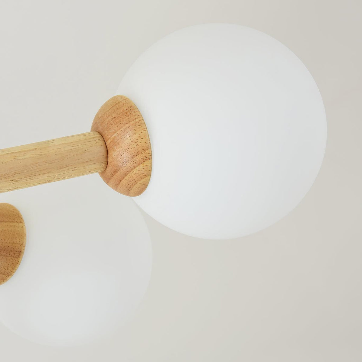 Rilielle Lustre en Bois Globe Minimaliste Naturel