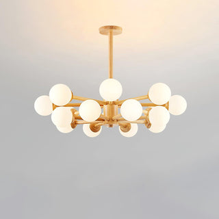 Lustra Lustre en Bois Globe Minimaliste Naturel