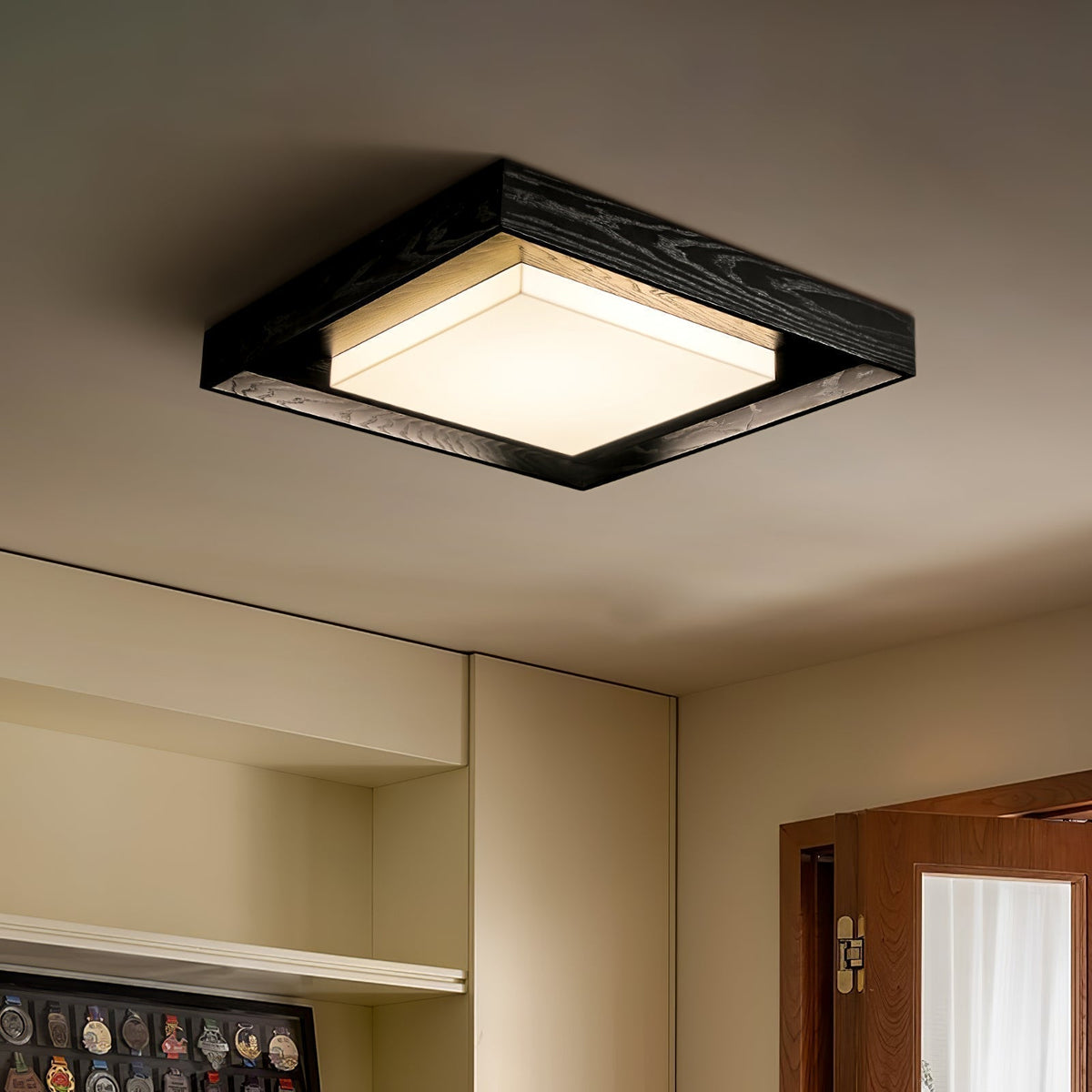 Auro Plafonnier Rustique en Bois