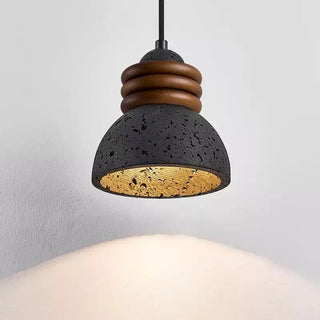 Riso Suspension en Travertin Noir