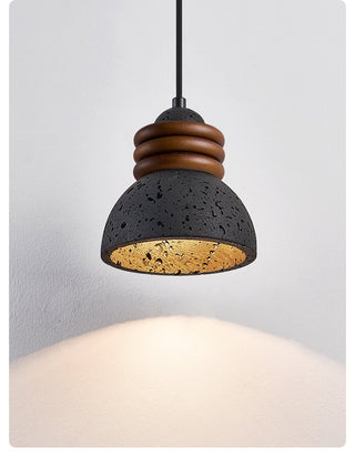 Riso Suspension en Travertin Noir