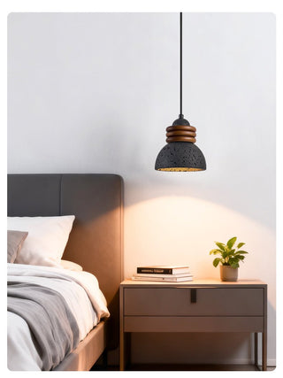 Riso Suspension en Travertin Noir