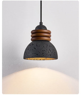 Riso Suspension en Travertin Noir