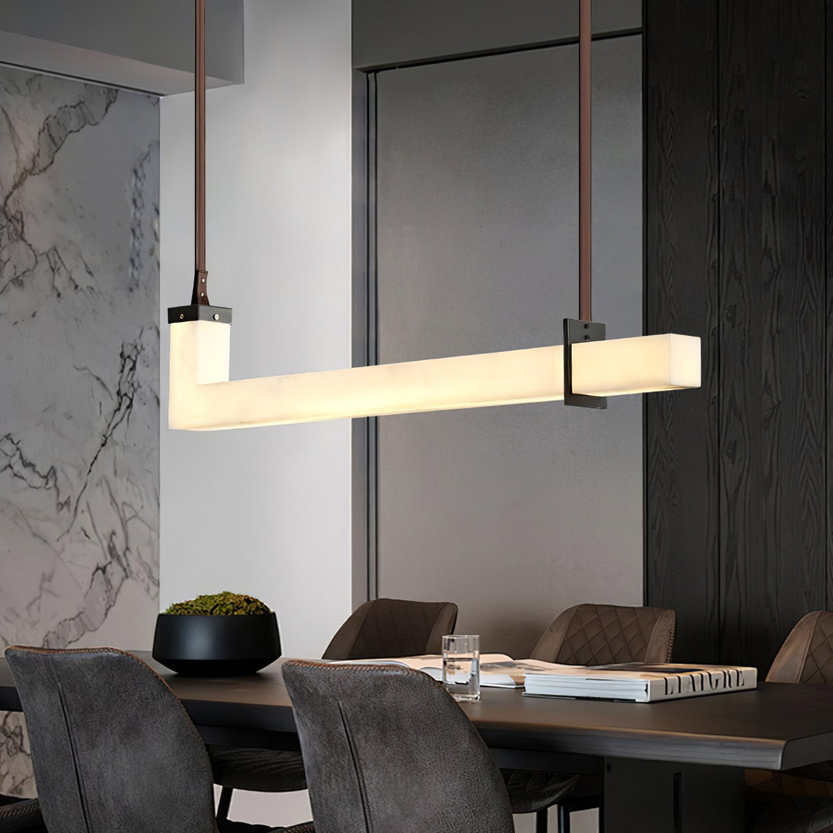 Varenilia Suspension Linéaire en Albâtre