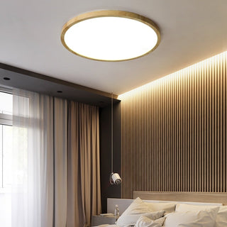 Velor Plafonnier Rond Moderne. Bois Salon-Luire