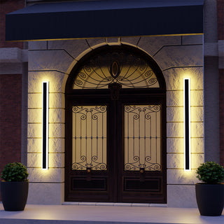 Rivin Moderne LED Applique Murale Extérieure Noir-Luire