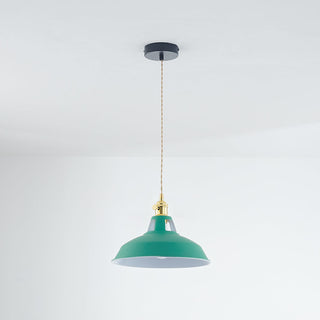 Naren Lampe Suspension Luminaire Vintage. Métal. Noir/Blanc. Salle à Manger-Luire